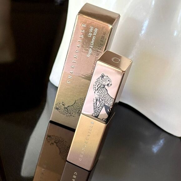 Ltd Edition Chantecaille Cheetah Lip Veil Lipstick Desert Lily Earthy Pink Nude - Picture 9 of 12